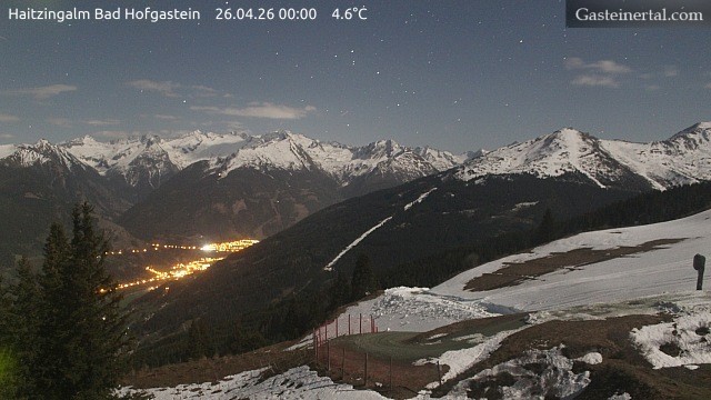 Archiv Foto Webcam Bad Hofgastein: Ausblick Haitzingalm