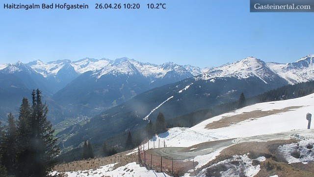 Archiv Foto Webcam Bad Hofgastein: Ausblick Haitzingalm