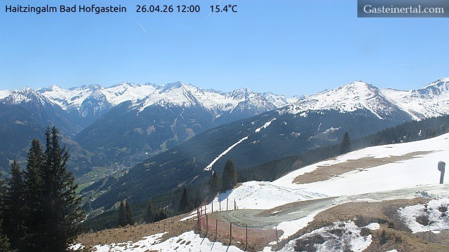 Archiv Foto Webcam Bad Hofgastein: Ausblick Haitzingalm