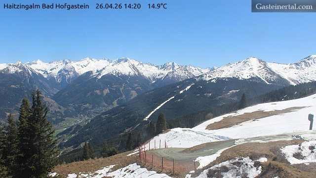 Archiv Foto Webcam Bad Hofgastein: Ausblick Haitzingalm