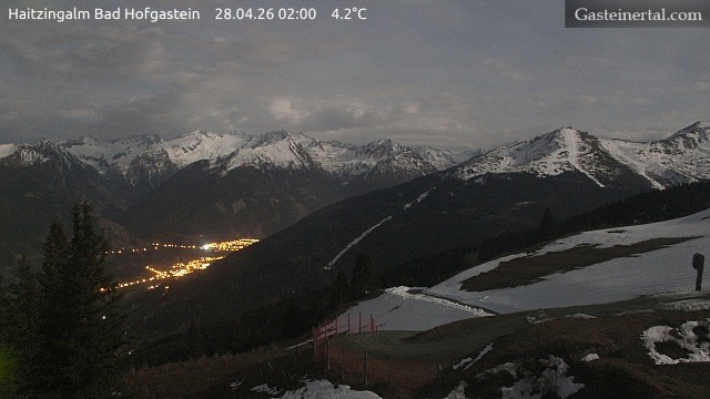 Archiv Foto Webcam Bad Hofgastein: Ausblick Haitzingalm