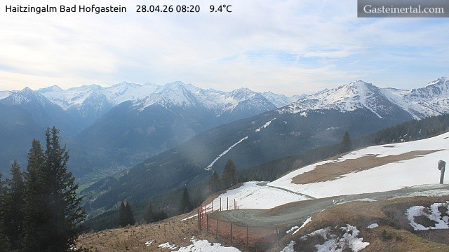 Archiv Foto Webcam Bad Hofgastein: Ausblick Haitzingalm