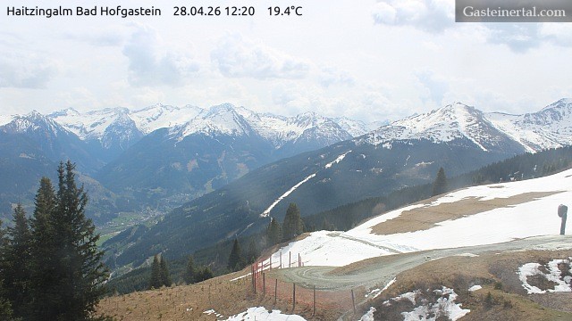 Archiv Foto Webcam Bad Hofgastein: Ausblick Haitzingalm