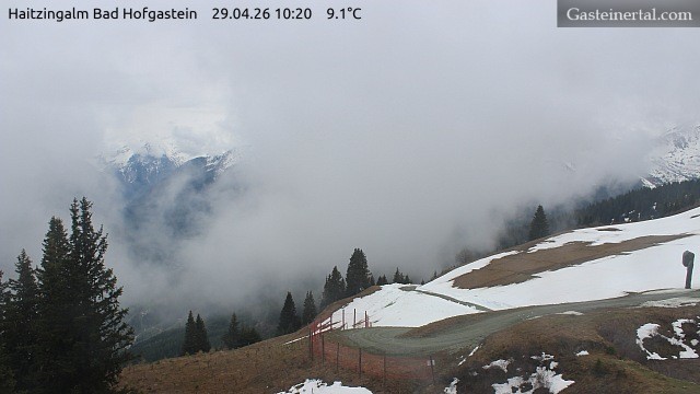 Archiv Foto Webcam Bad Hofgastein: Ausblick Haitzingalm