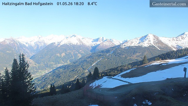 Archiv Foto Webcam Bad Hofgastein: Ausblick Haitzingalm