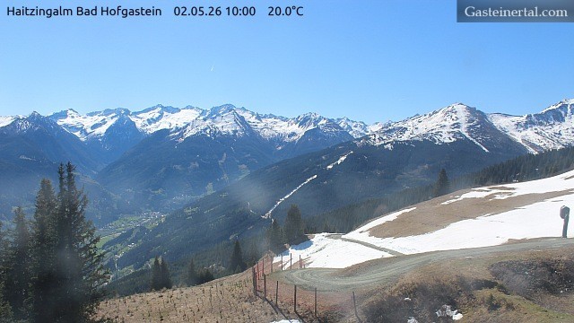 Archiv Foto Webcam Bad Hofgastein: Ausblick Haitzingalm