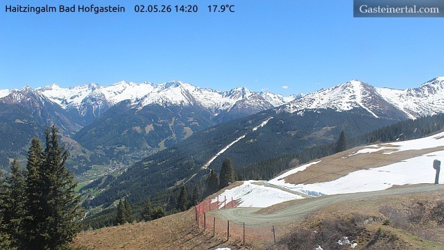 Archiv Foto Webcam Bad Hofgastein: Ausblick Haitzingalm