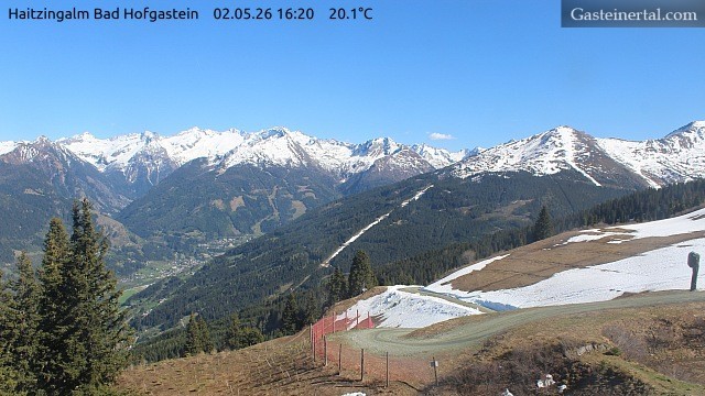 Archiv Foto Webcam Bad Hofgastein: Ausblick Haitzingalm