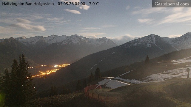 Archiv Foto Webcam Bad Hofgastein: Ausblick Haitzingalm