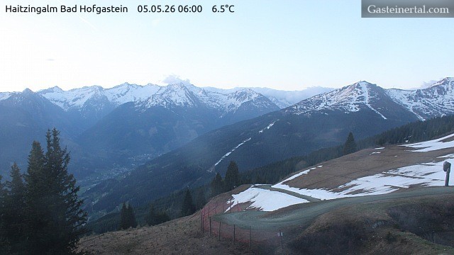 Archiv Foto Webcam Bad Hofgastein: Ausblick Haitzingalm