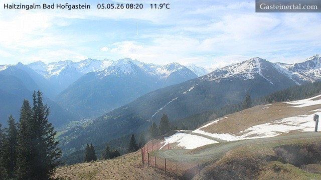 Archiv Foto Webcam Bad Hofgastein: Ausblick Haitzingalm