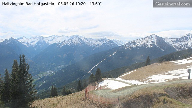 Archiv Foto Webcam Bad Hofgastein: Ausblick Haitzingalm