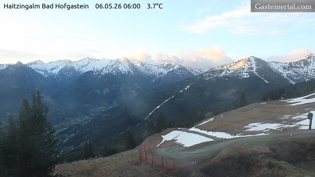 Archiv Foto Webcam Bad Hofgastein: Ausblick Haitzingalm