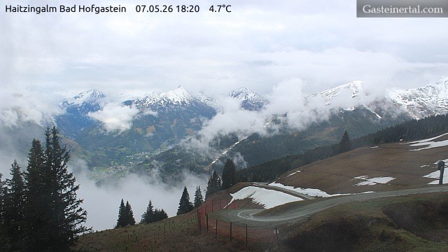 Archiv Foto Webcam Bad Hofgastein: Ausblick Haitzingalm