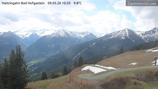 Archiv Foto Webcam Bad Hofgastein: Ausblick Haitzingalm