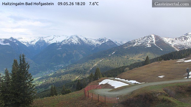 Archiv Foto Webcam Bad Hofgastein: Ausblick Haitzingalm