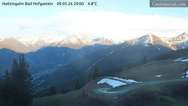 Archiv Foto Webcam Bad Hofgastein: Ausblick Haitzingalm