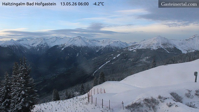 Archiv Foto Webcam Bad Hofgastein: Ausblick Haitzingalm