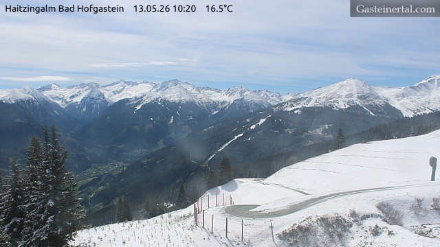 Archiv Foto Webcam Bad Hofgastein: Ausblick Haitzingalm