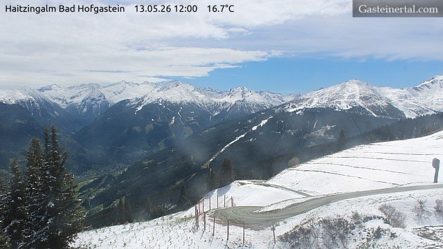 Archiv Foto Webcam Bad Hofgastein: Ausblick Haitzingalm
