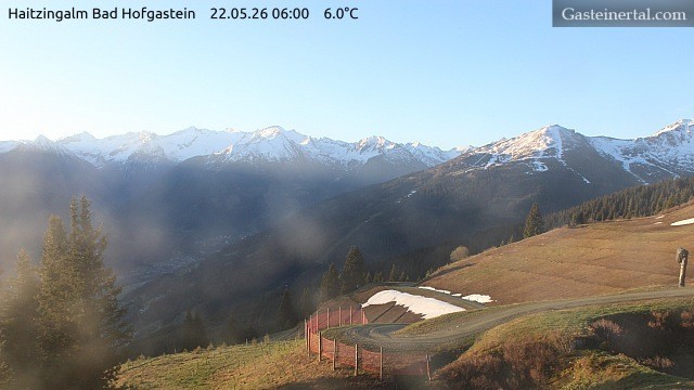 Archiv Foto Webcam Bad Hofgastein: Ausblick Haitzingalm
