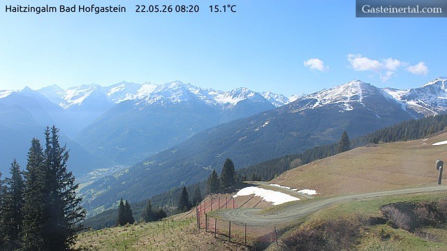 Archiv Foto Webcam Bad Hofgastein: Ausblick Haitzingalm
