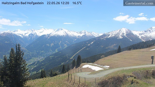 Archiv Foto Webcam Bad Hofgastein: Ausblick Haitzingalm