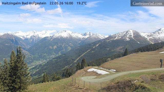 Archiv Foto Webcam Bad Hofgastein: Ausblick Haitzingalm