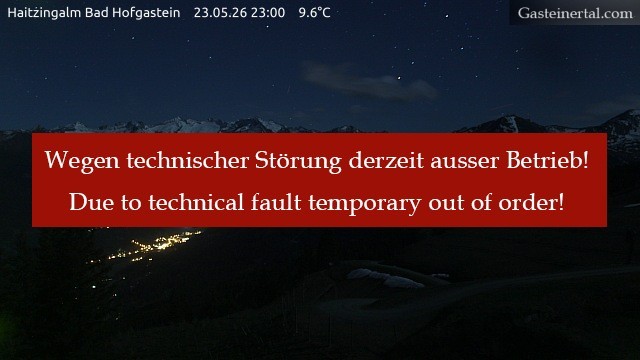 Archiv Foto Webcam Bad Hofgastein: Ausblick Haitzingalm