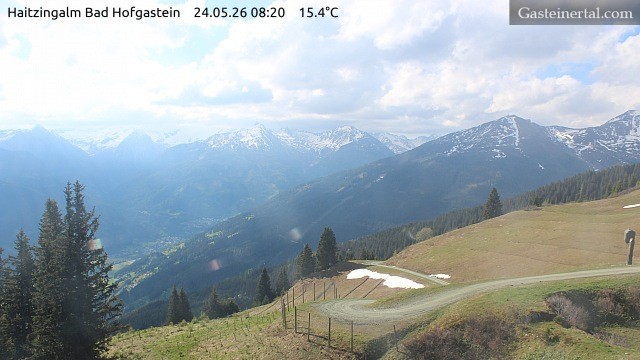 Archiv Foto Webcam Bad Hofgastein: Ausblick Haitzingalm