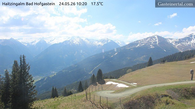 Archiv Foto Webcam Bad Hofgastein: Ausblick Haitzingalm