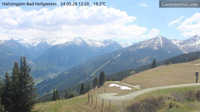 Archiv Foto Webcam Bad Hofgastein: Ausblick Haitzingalm