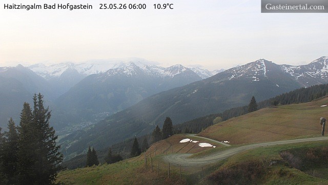 Archiv Foto Webcam Bad Hofgastein: Ausblick Haitzingalm