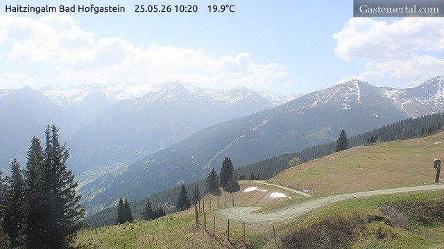 Archiv Foto Webcam Bad Hofgastein: Ausblick Haitzingalm