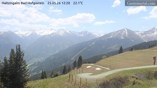 Archiv Foto Webcam Bad Hofgastein: Ausblick Haitzingalm