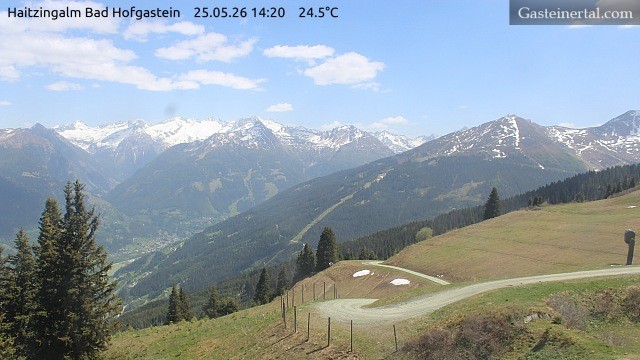 Archiv Foto Webcam Bad Hofgastein: Ausblick Haitzingalm