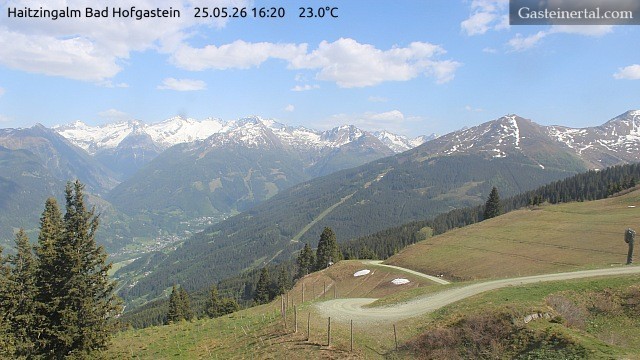 Archiv Foto Webcam Bad Hofgastein: Ausblick Haitzingalm