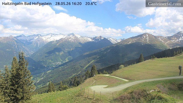 Archiv Foto Webcam Bad Hofgastein: Ausblick Haitzingalm
