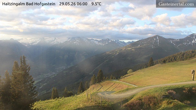Archiv Foto Webcam Bad Hofgastein: Ausblick Haitzingalm