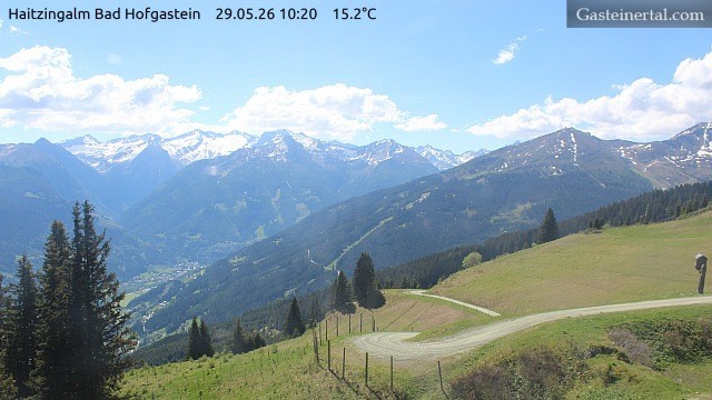 Archiv Foto Webcam Bad Hofgastein: Ausblick Haitzingalm