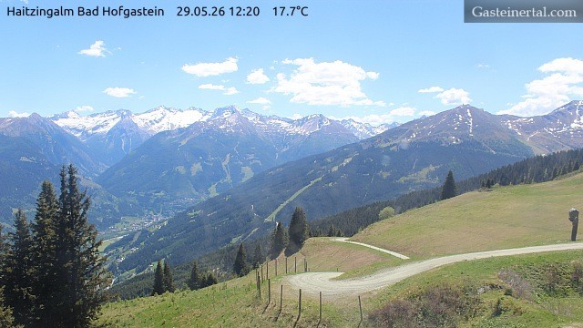 Archiv Foto Webcam Bad Hofgastein: Ausblick Haitzingalm