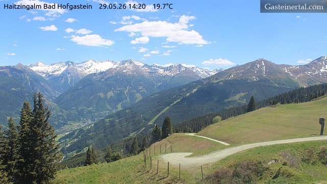 Archiv Foto Webcam Bad Hofgastein: Ausblick Haitzingalm
