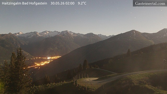 Archiv Foto Webcam Bad Hofgastein: Ausblick Haitzingalm