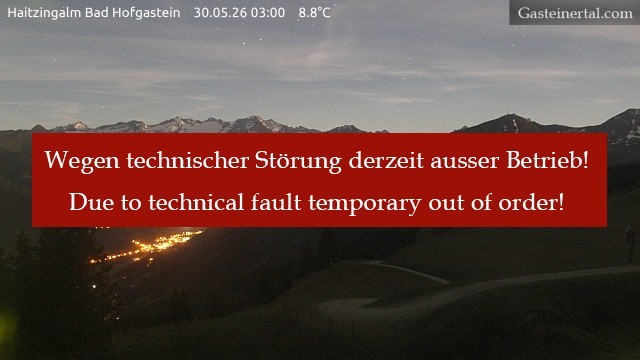 Archiv Foto Webcam Bad Hofgastein: Ausblick Haitzingalm