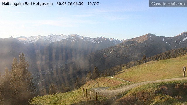 Archiv Foto Webcam Bad Hofgastein: Ausblick Haitzingalm