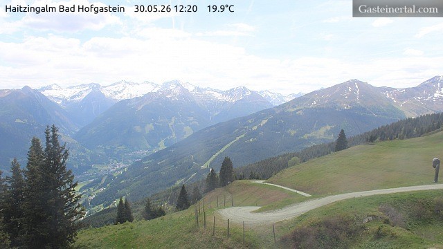 Archiv Foto Webcam Bad Hofgastein: Ausblick Haitzingalm