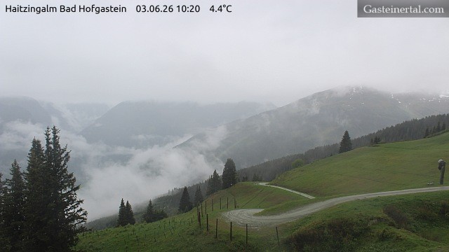 Archiv Foto Webcam Bad Hofgastein: Ausblick Haitzingalm