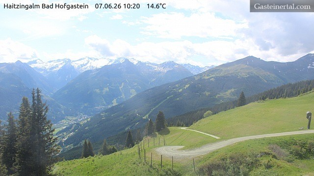 Archiv Foto Webcam Bad Hofgastein: Ausblick Haitzingalm