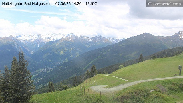 Archiv Foto Webcam Bad Hofgastein: Ausblick Haitzingalm