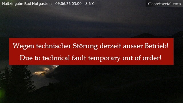 Archiv Foto Webcam Bad Hofgastein: Ausblick Haitzingalm